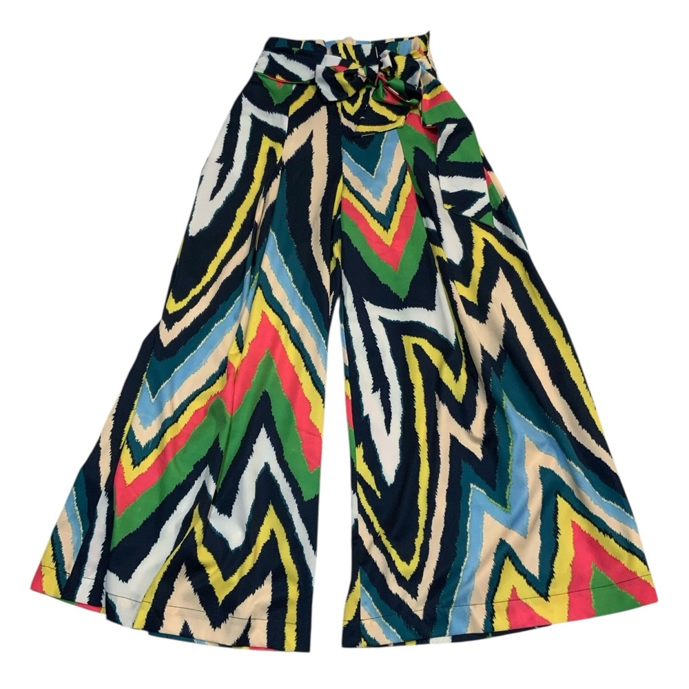 Gracia Women’s Wide-Leg Abstract Print Pants - Picture 3 of 7